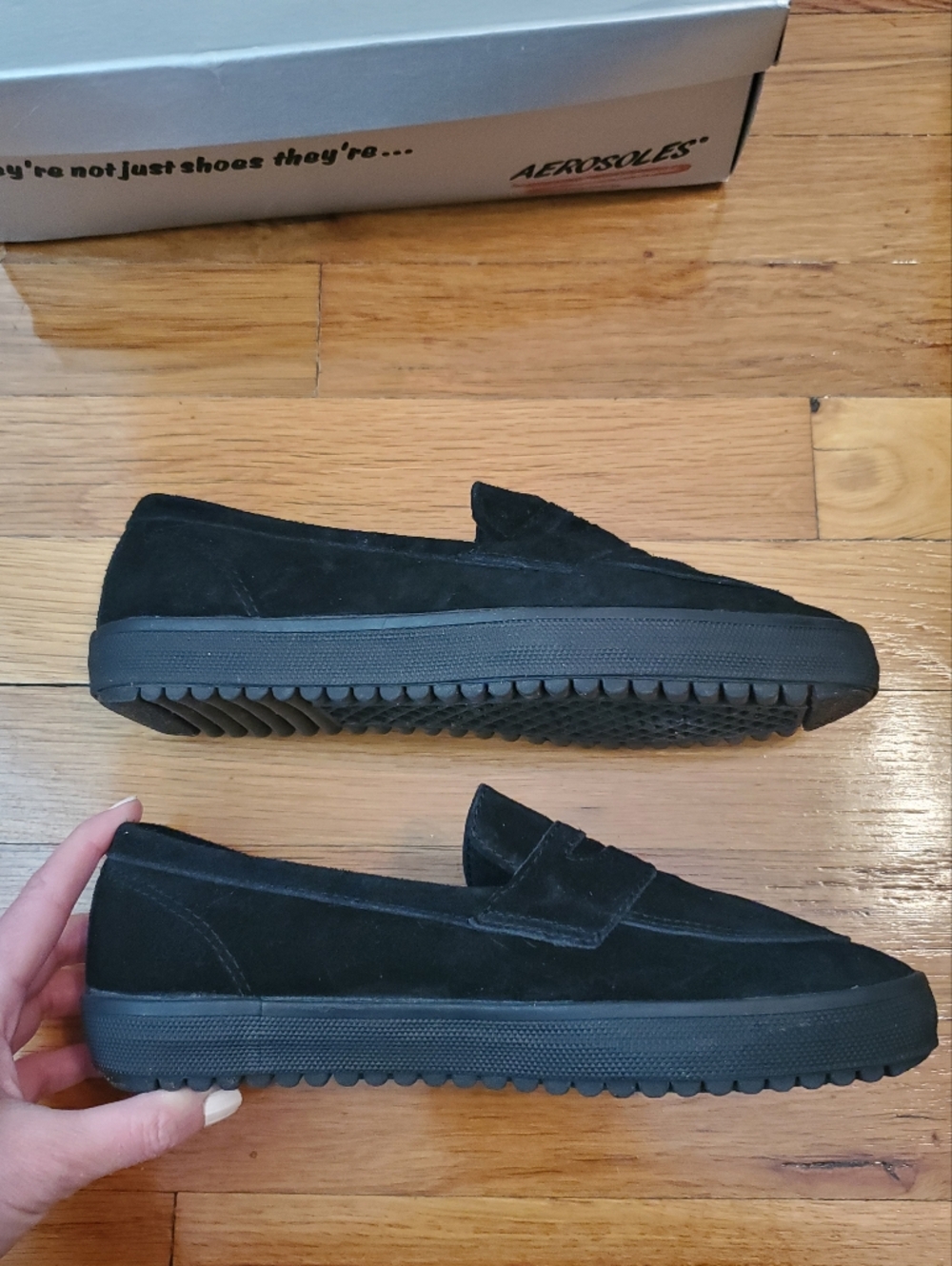 Aerosoles Women’s Black Suede Loafers Size 8 - Picture 5 of 8
